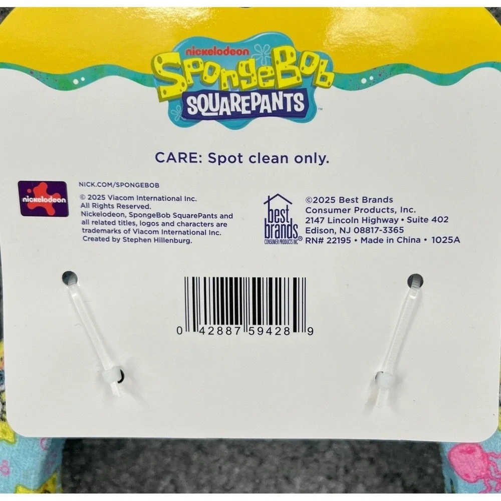 SpongeBob‎ SquarePants Kids Bath Set Bundle Spa Headband Sponge Shower Cap NWT